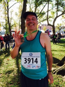 Steve Doswell Ljubljana Half 2014 Medal shot