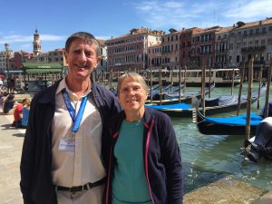 Barrie and Katie Roberts by the Grand Canal Venice